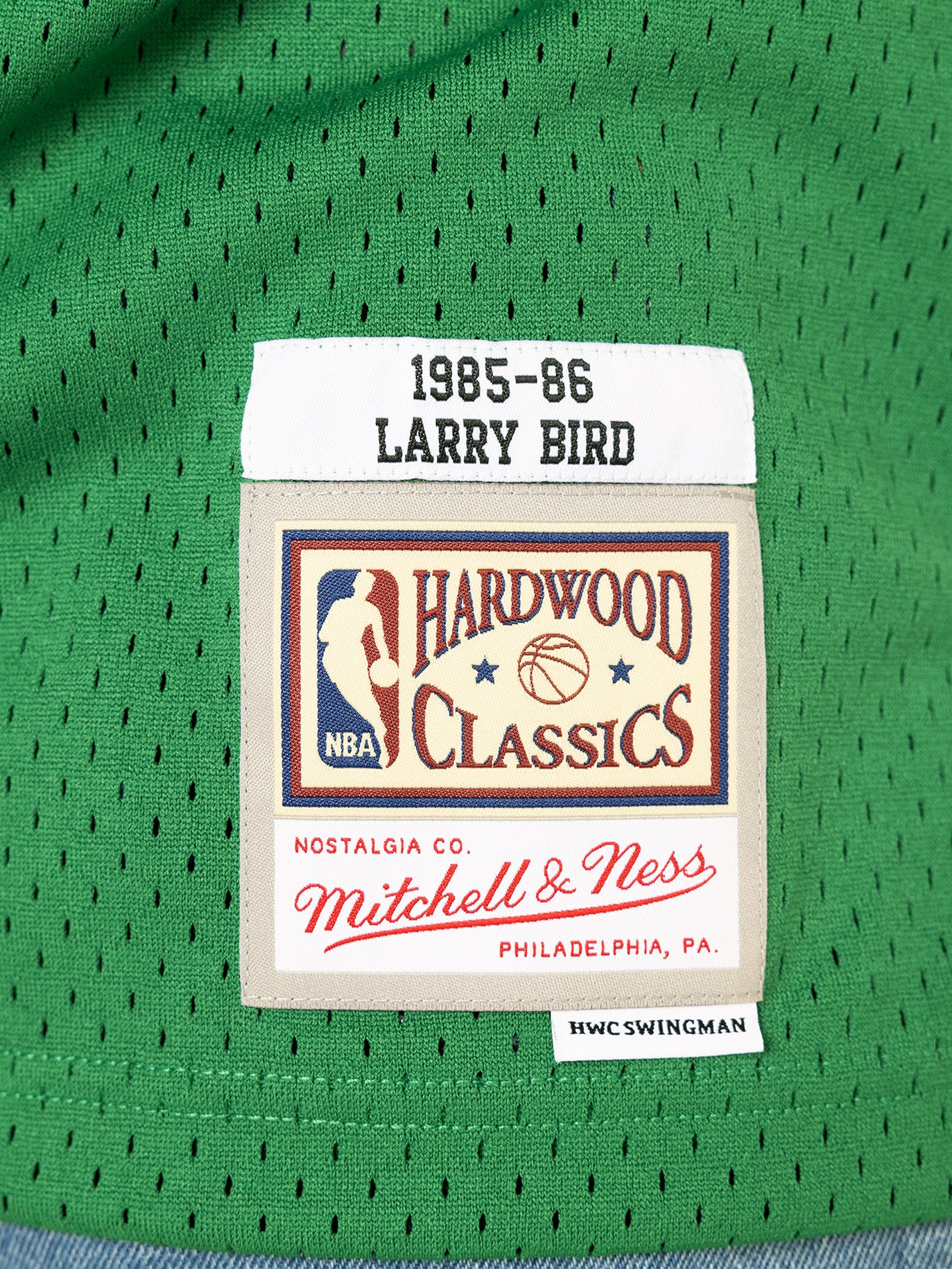 Larry Bird 1985-86 Boston Celtics Road Swingman Jersey - Image 4