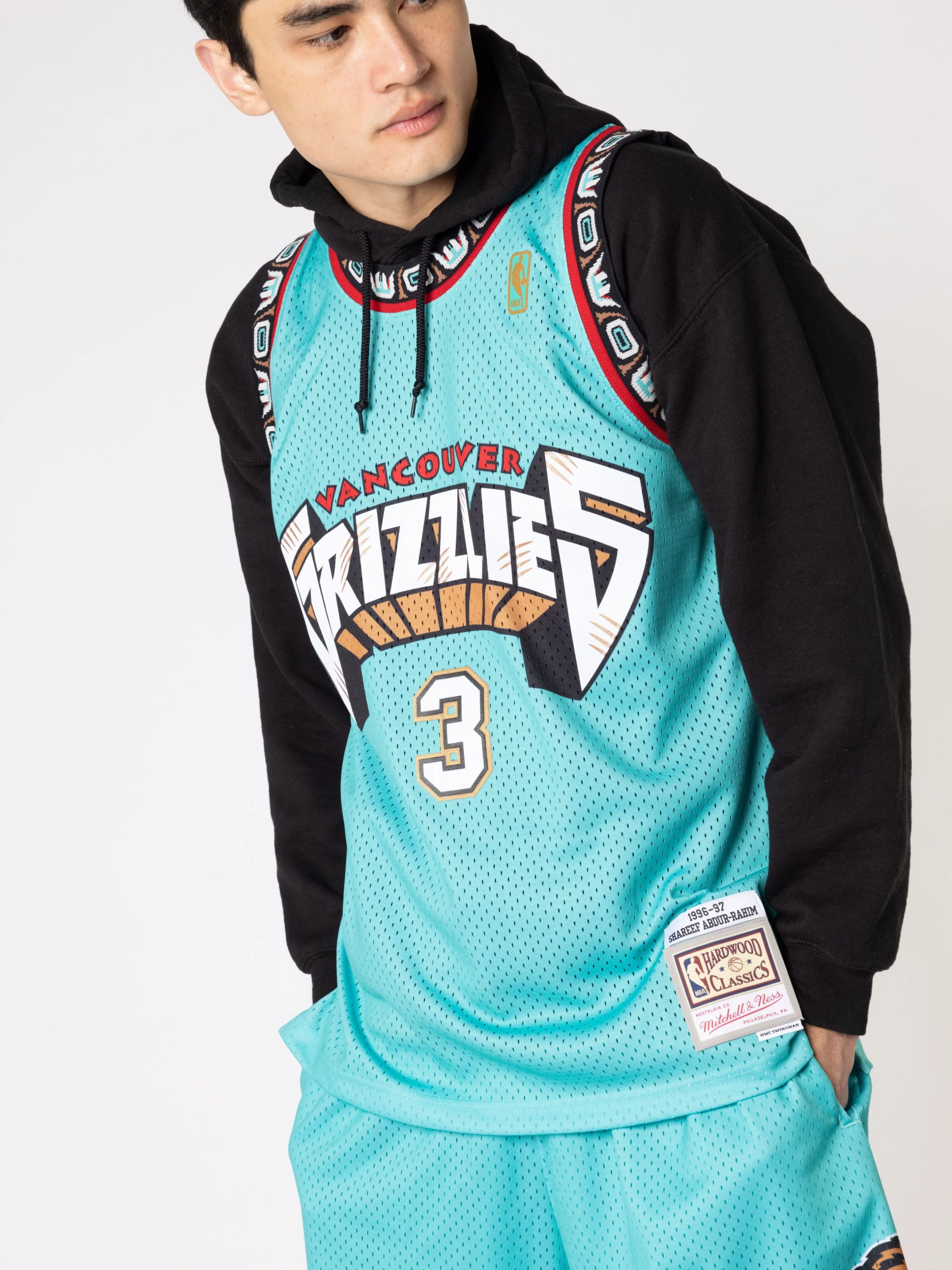 Shareef Abdul-Rahim 1996-97 Vancouver Grizzlies Home Swingman Jersey - Image 3