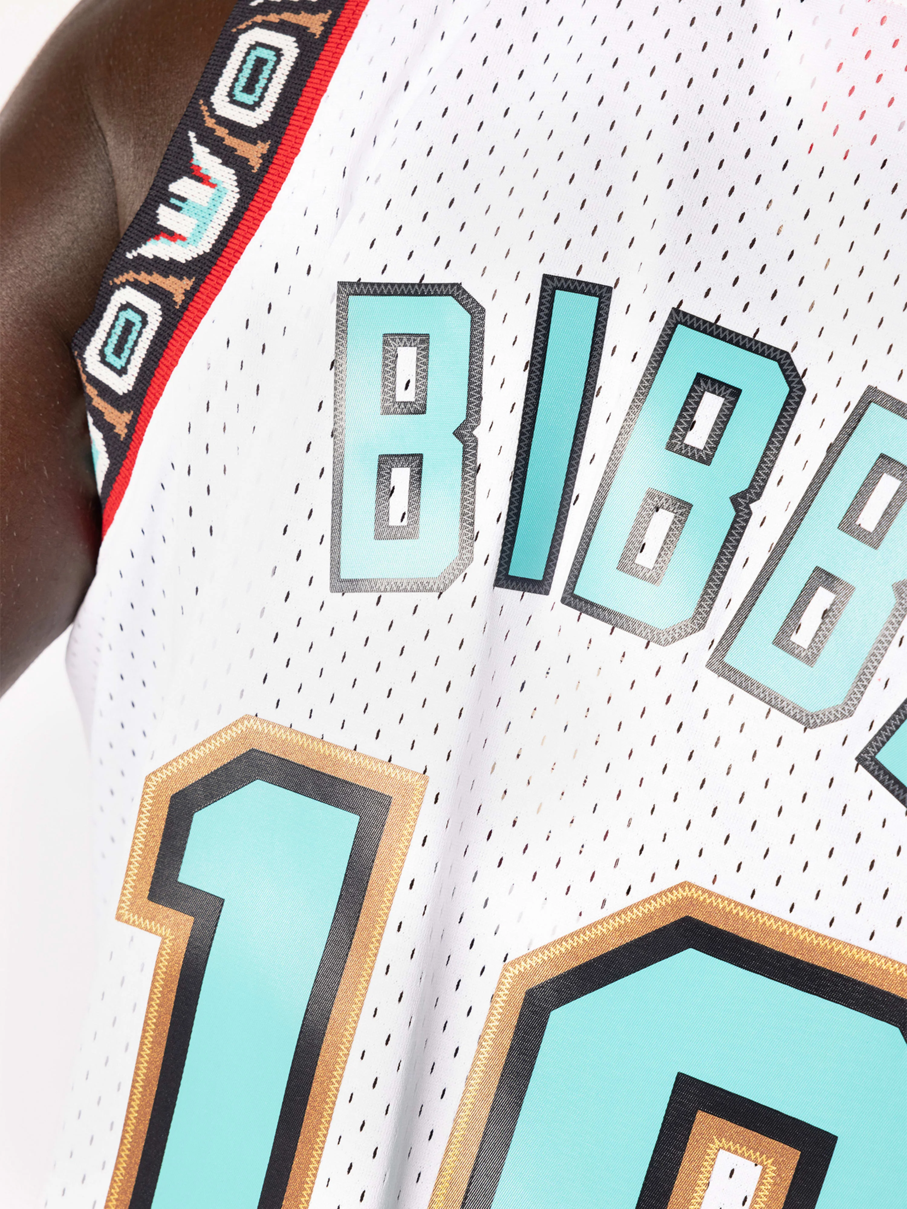 Mike Bibby 1998-99 Vancouver Grizzlies Home Swingman Jersey - Image 5