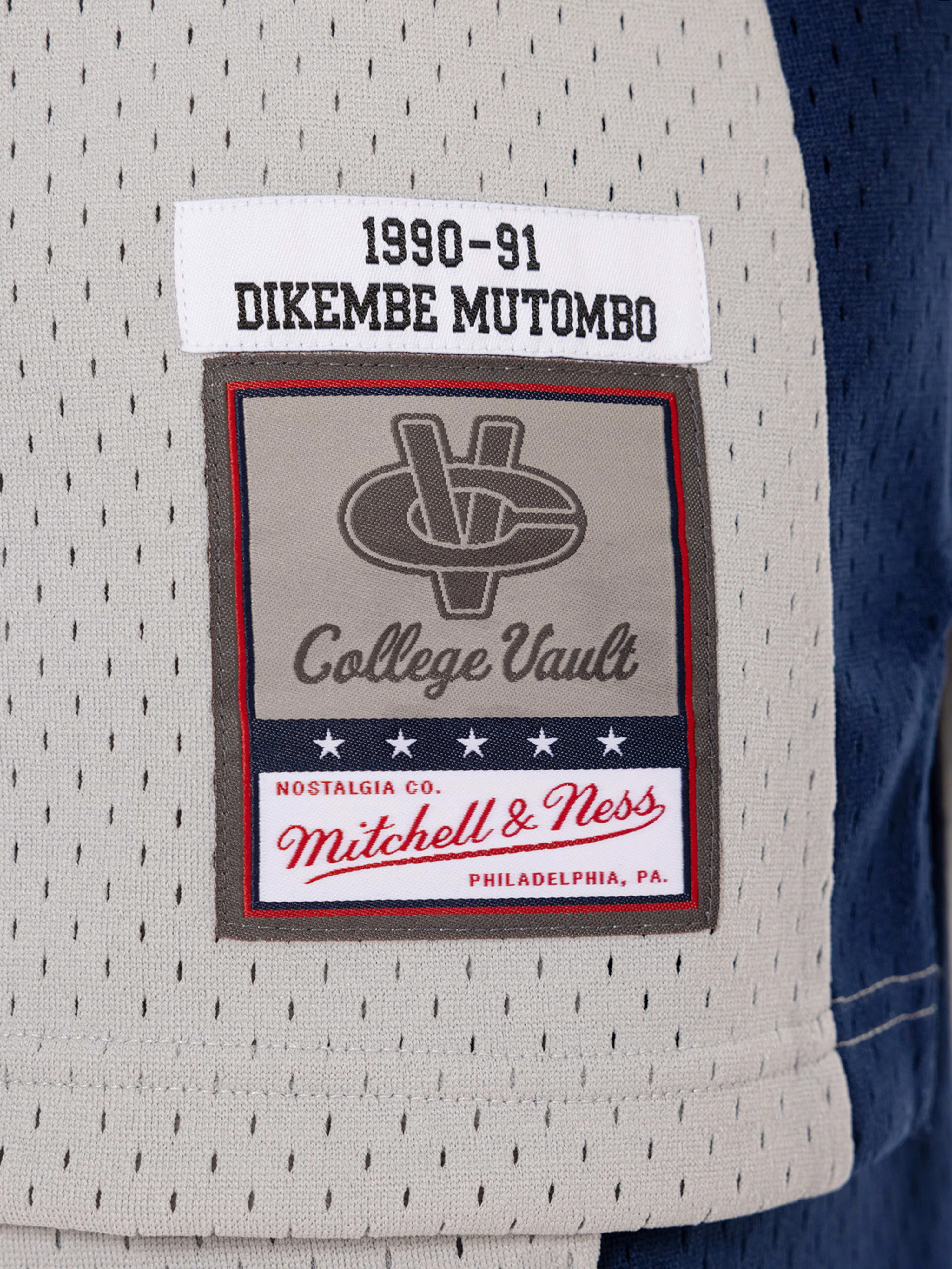 Dikembe Mutombo 1990-91 Georgetown University Road Swingman Jersey - Image 4