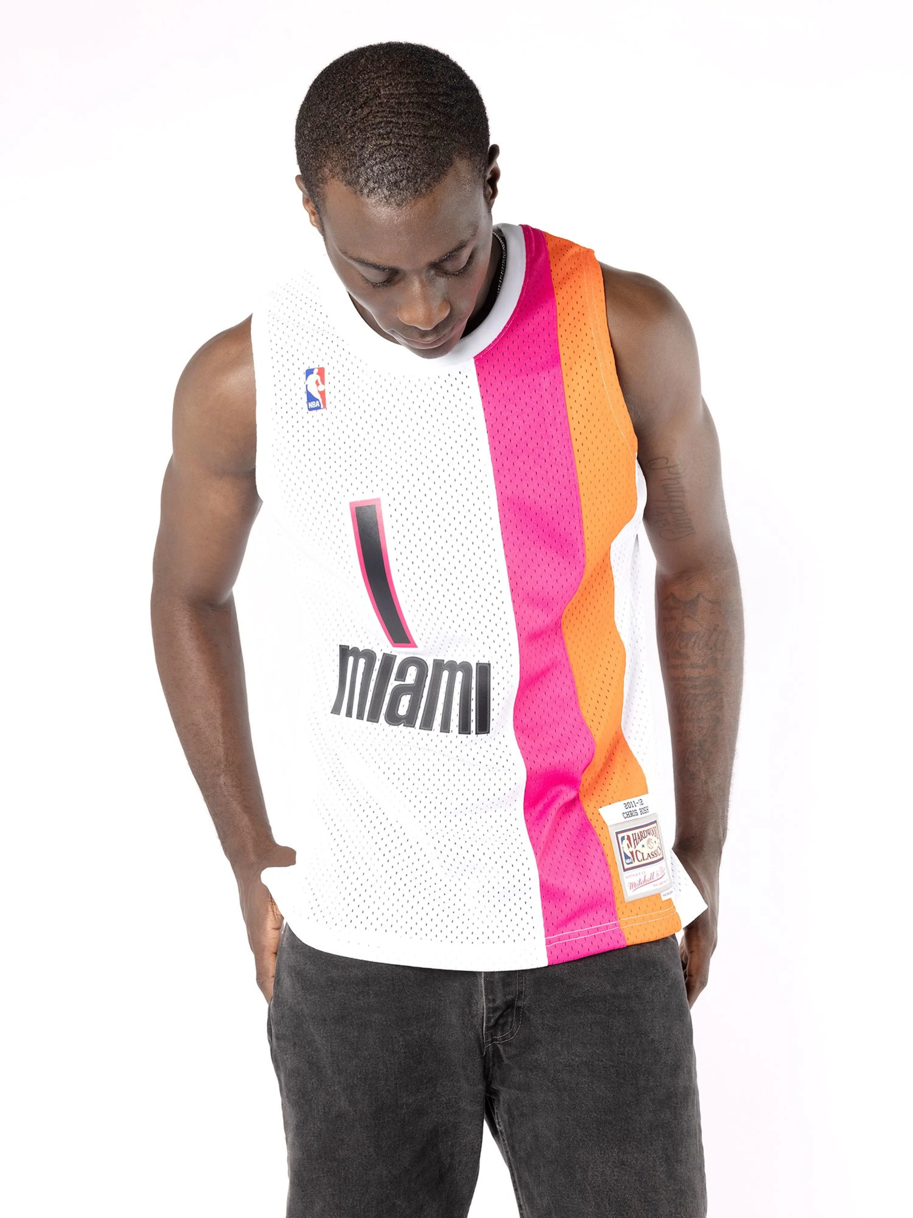 Chris Bosh 2011-12 Miami Heat Road Swingman Jersey - Image 3