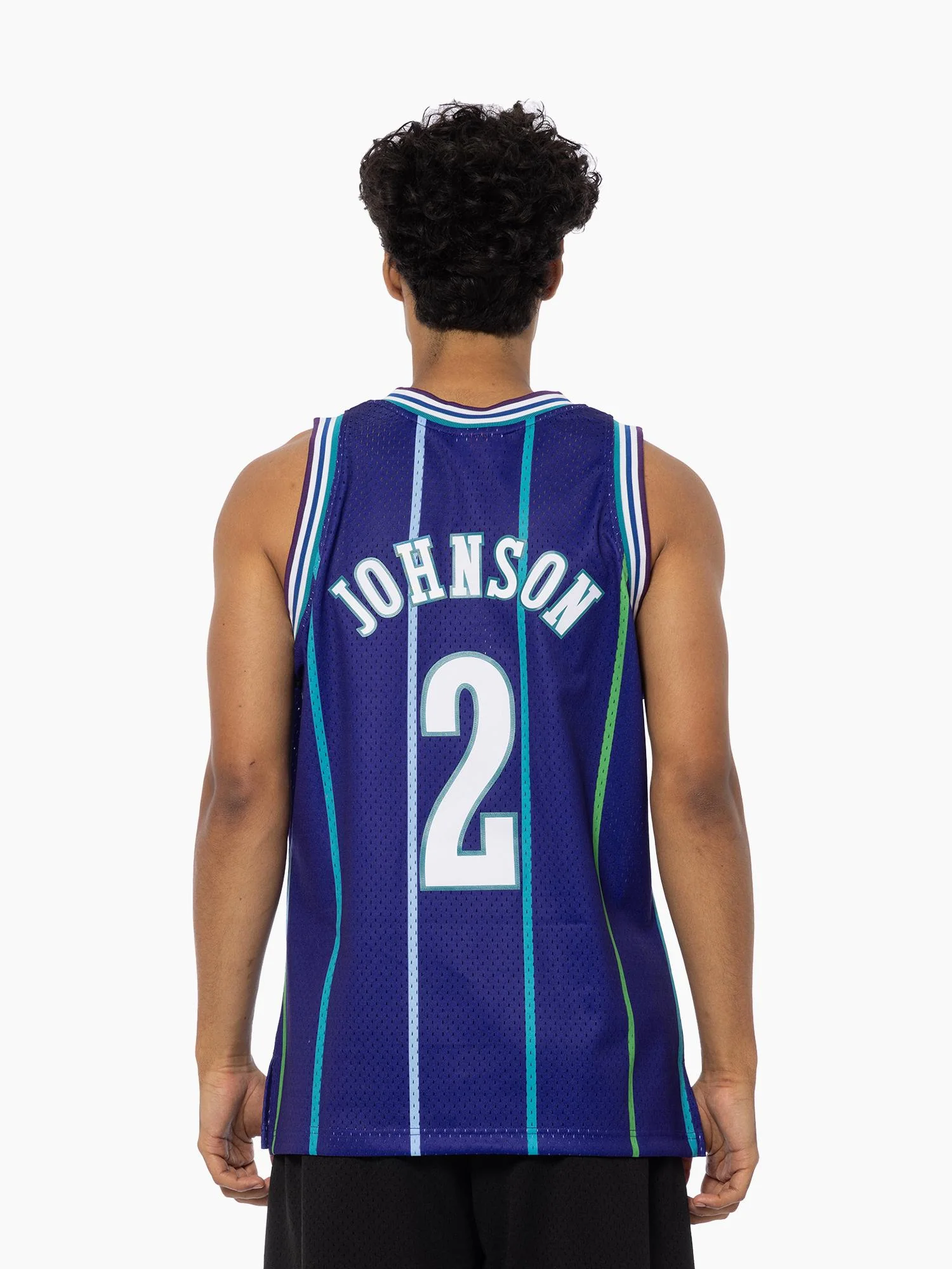 Larry Johnson 1994-95 Charlotte Hornets Road Swingman Jersey - Image 2