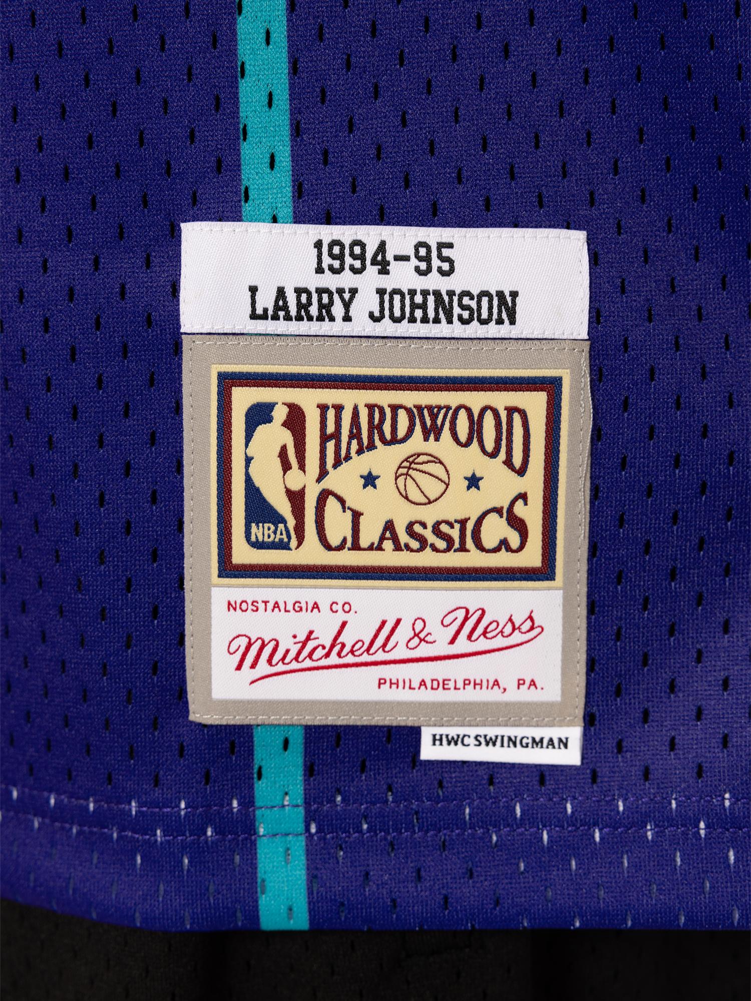 Larry Johnson 1994-95 Charlotte Hornets Road Swingman Jersey - Image 4
