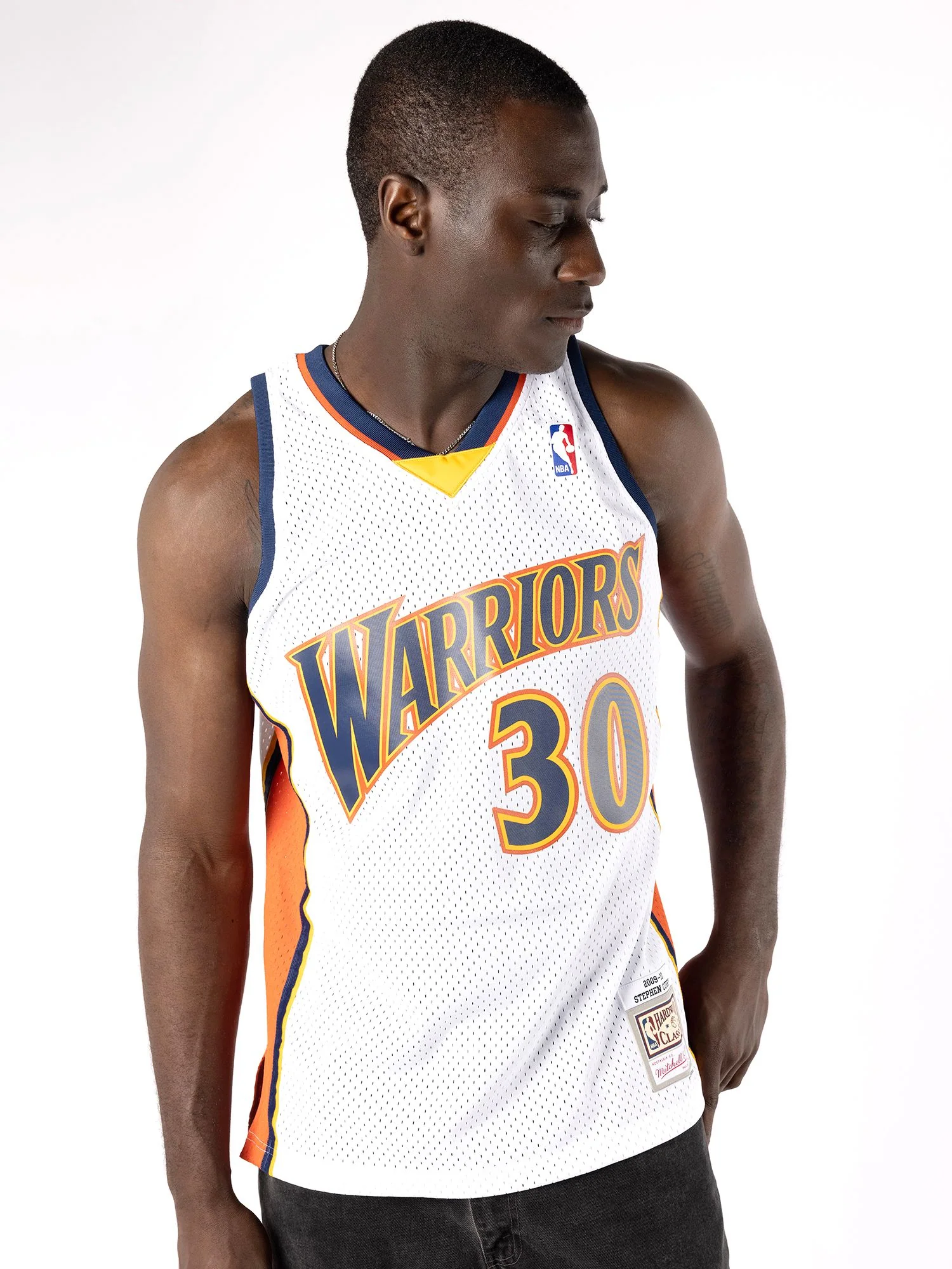 Stephen Curry 2009-10 Golden State Warriors Home Swingman Jersey - Image 3