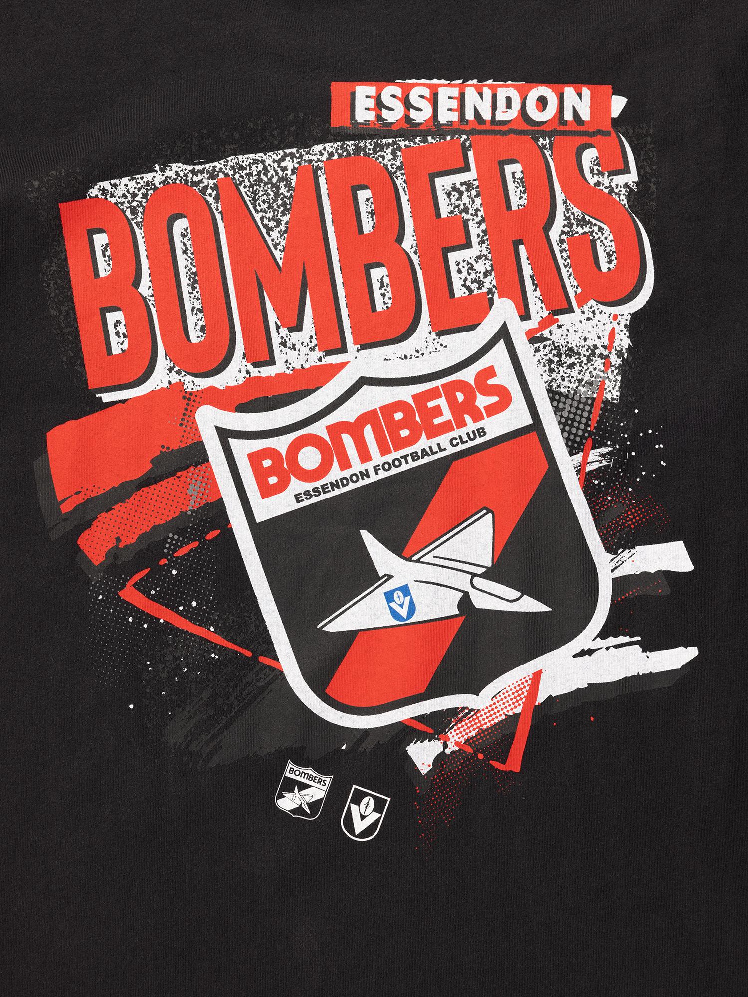 Youth Essendon Bombers Abstract Logo Tee - Image 3
